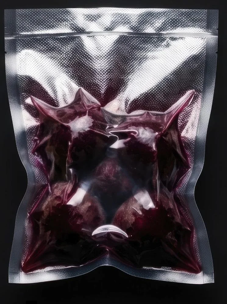 Beetroot in a clear vacuum pack